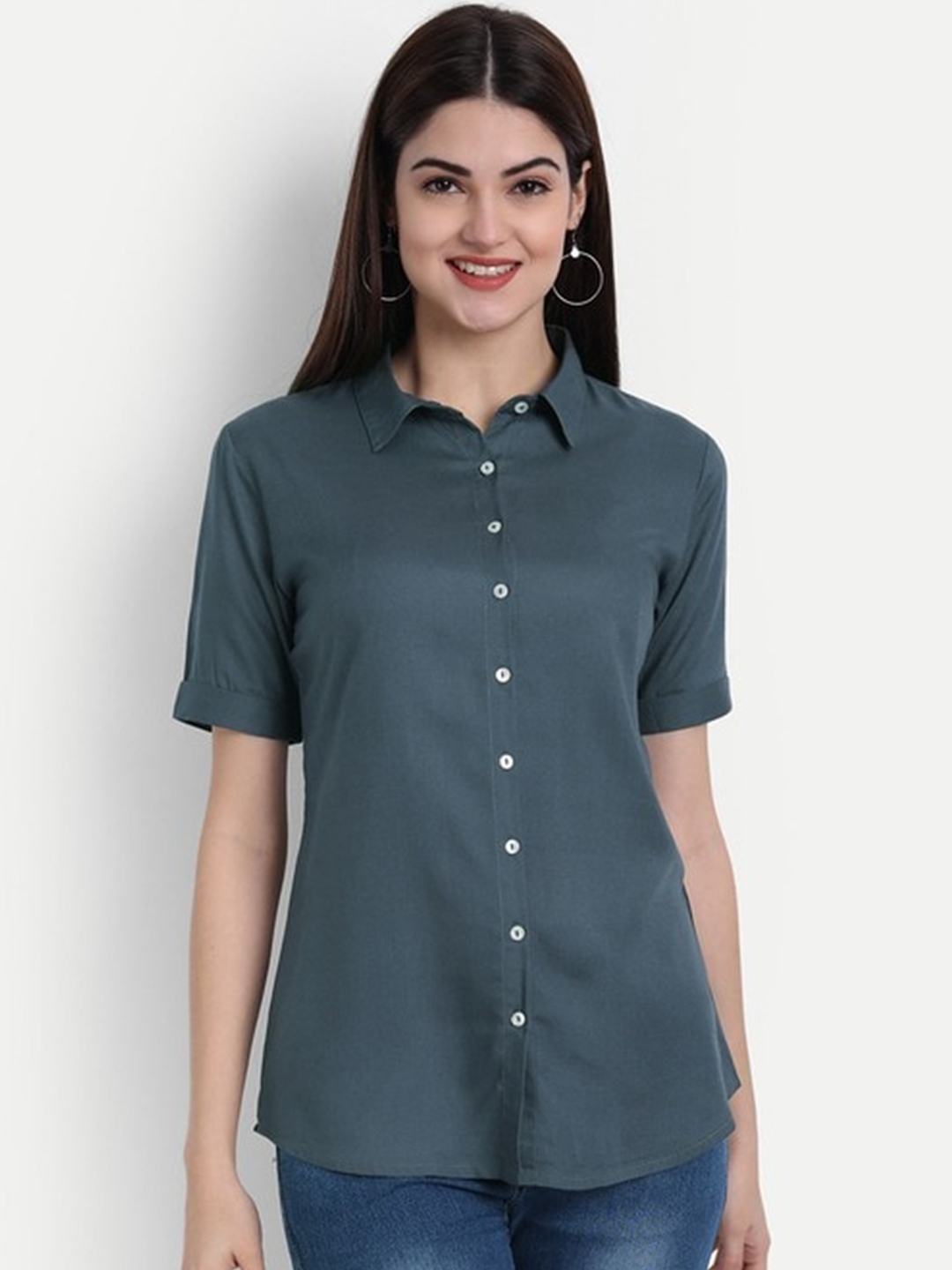 Buy SUTI Shirt Collar Shirt Style Top - Tops for Women 24473532 | Myntra