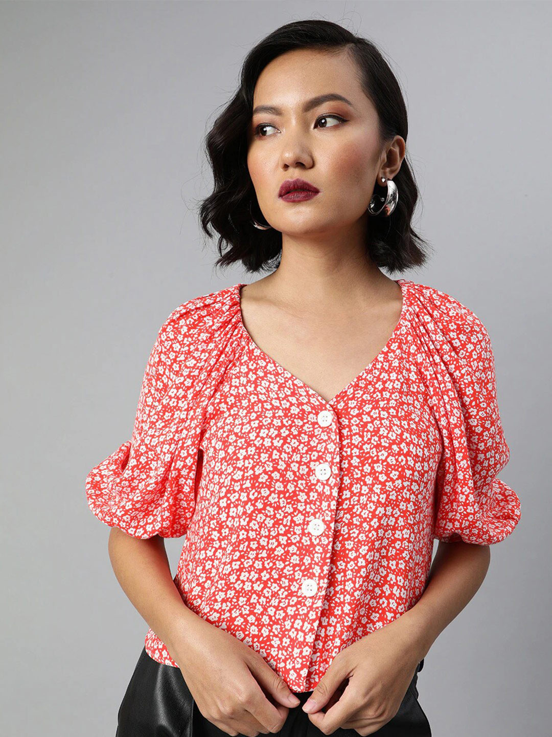 Sera BlueFL Printed Top Skirt Cord-Set