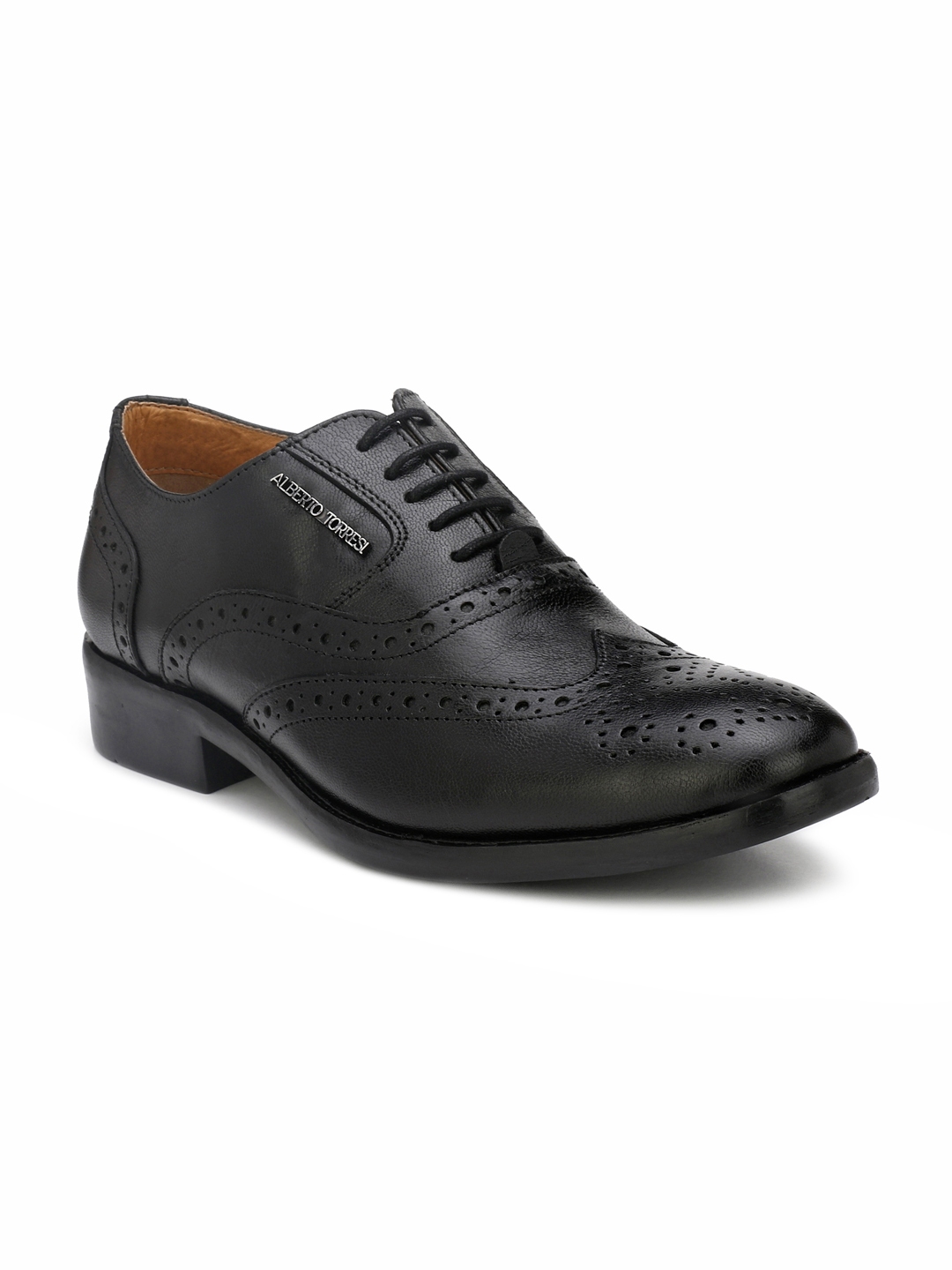 alberto torresi black formal derby shoes
