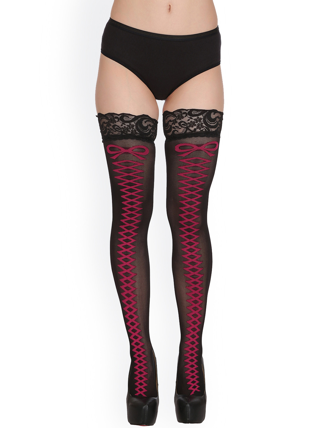 Buy Clovia Black Stockings Stockings for Women 2450071 Myntra