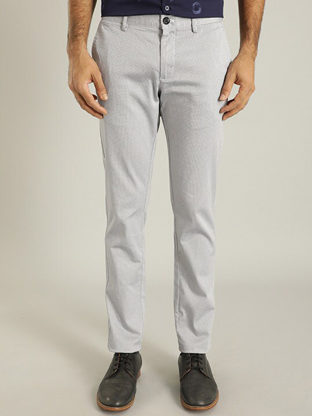 Buy Indian Terrain Men Brooklyn Slim Fit Chinos Trousers - Trousers for ...