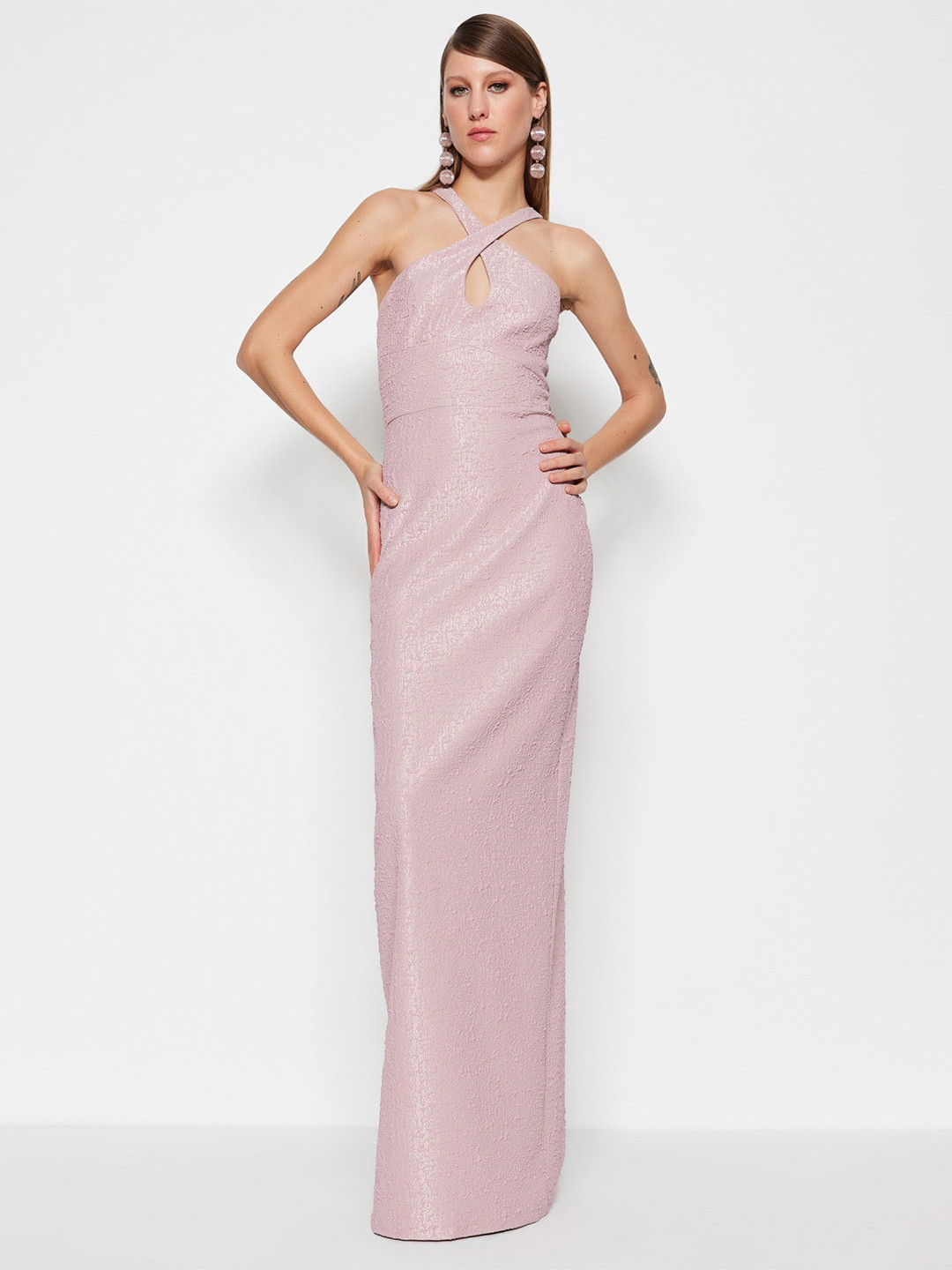 Buy Trendyol Textured Shoulder Strap Maxi Dress Dresses for Women