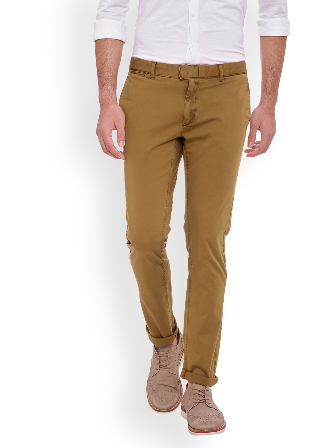 khaki tapered cargo pants