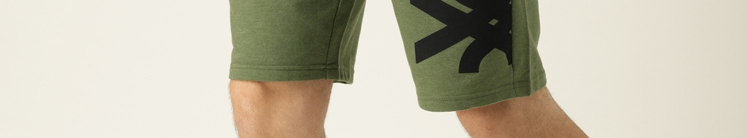 Buy United Colors Of Benetton Men Green Printed Shorts - Shorts for Men ...