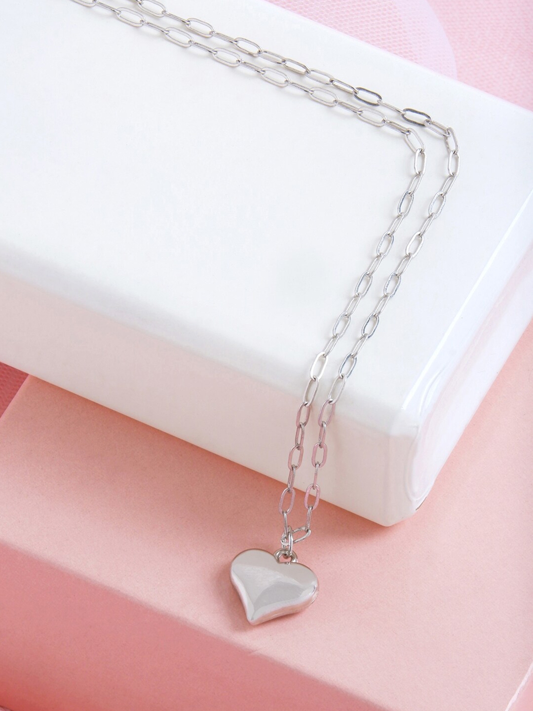 Buy BEWITCHED Silver Plated Heart Necklace - Necklace And Chains for