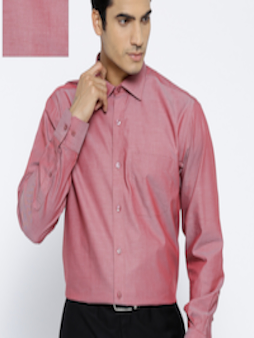 Buy Wills Lifestyle Men Pink Solid Formal Shirt - Shirts for Men ...