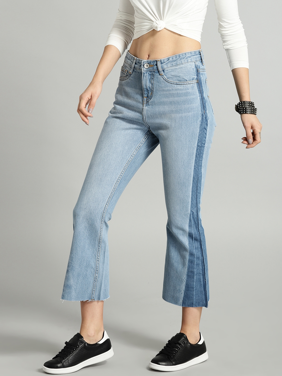 Buy Roadster Women Blue Bootcut High Rise Clean Look Jeans - Jeans for Women 2452477 | Myntra