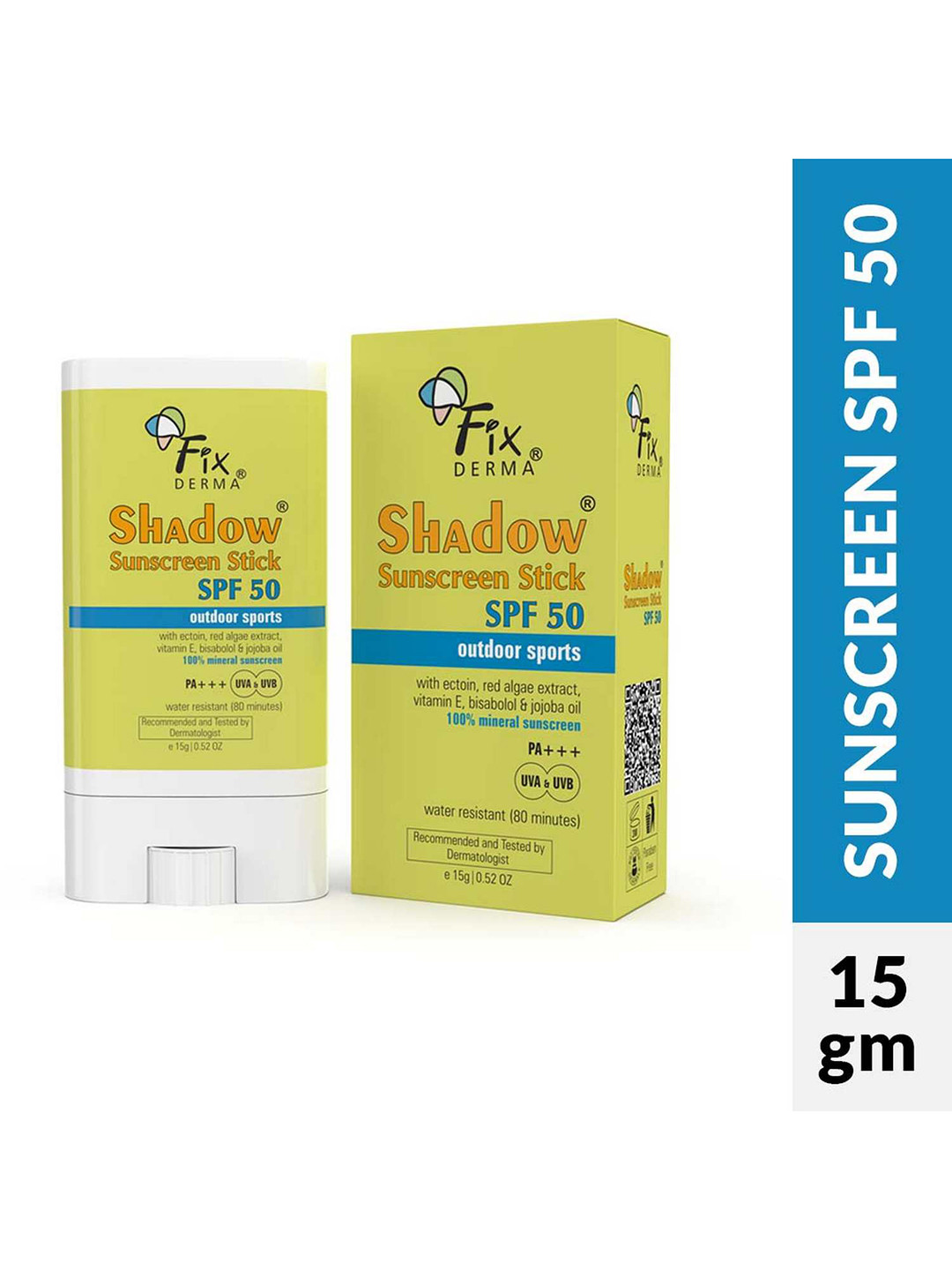 Buy FIXDERMA SPF 50 Water Resistant Shadow Sunscreen Stick With Ectonin ...