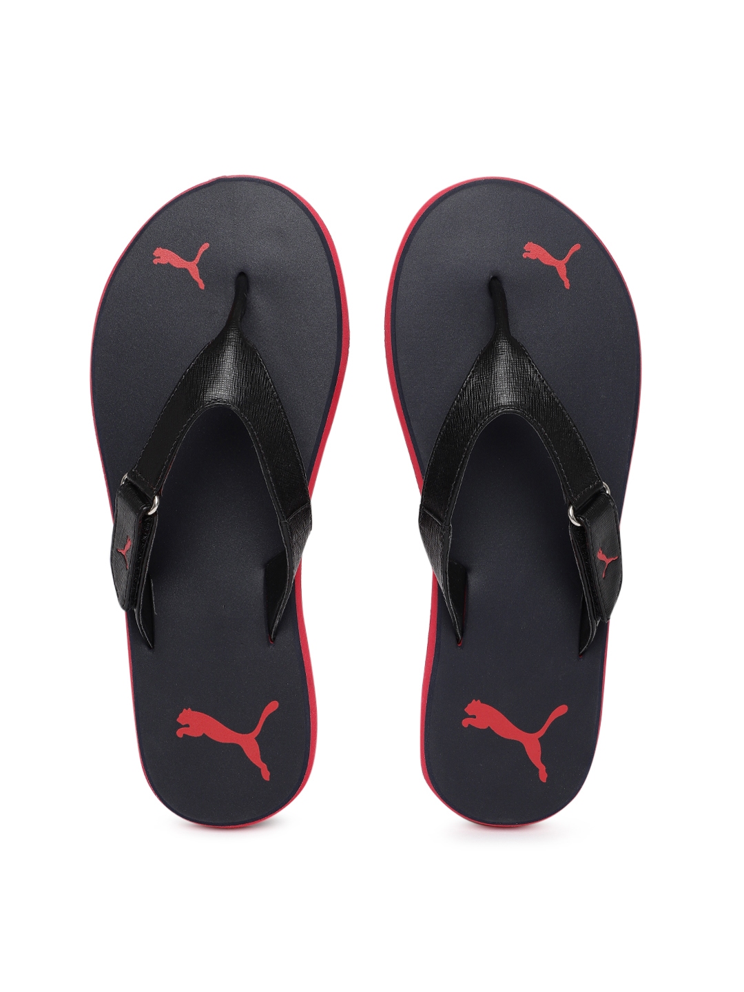 puma black thong flip flop