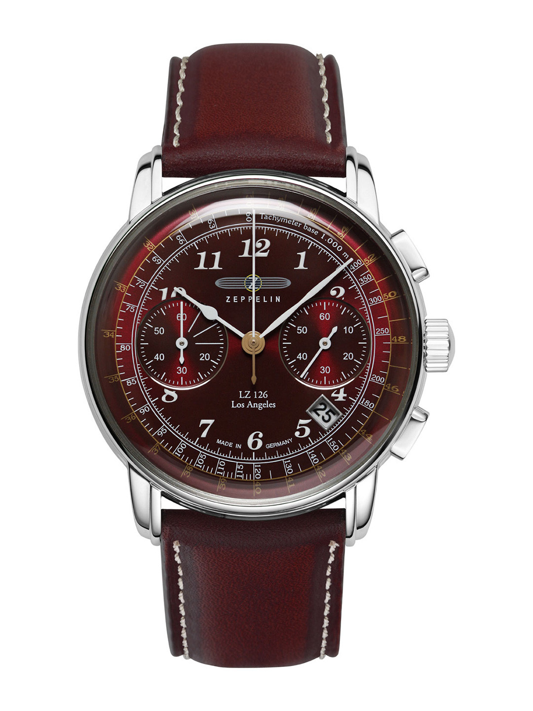 Buy ZEPPELIN Men Red Dial & Red Leather Straps Analogue Watch 76146 ...