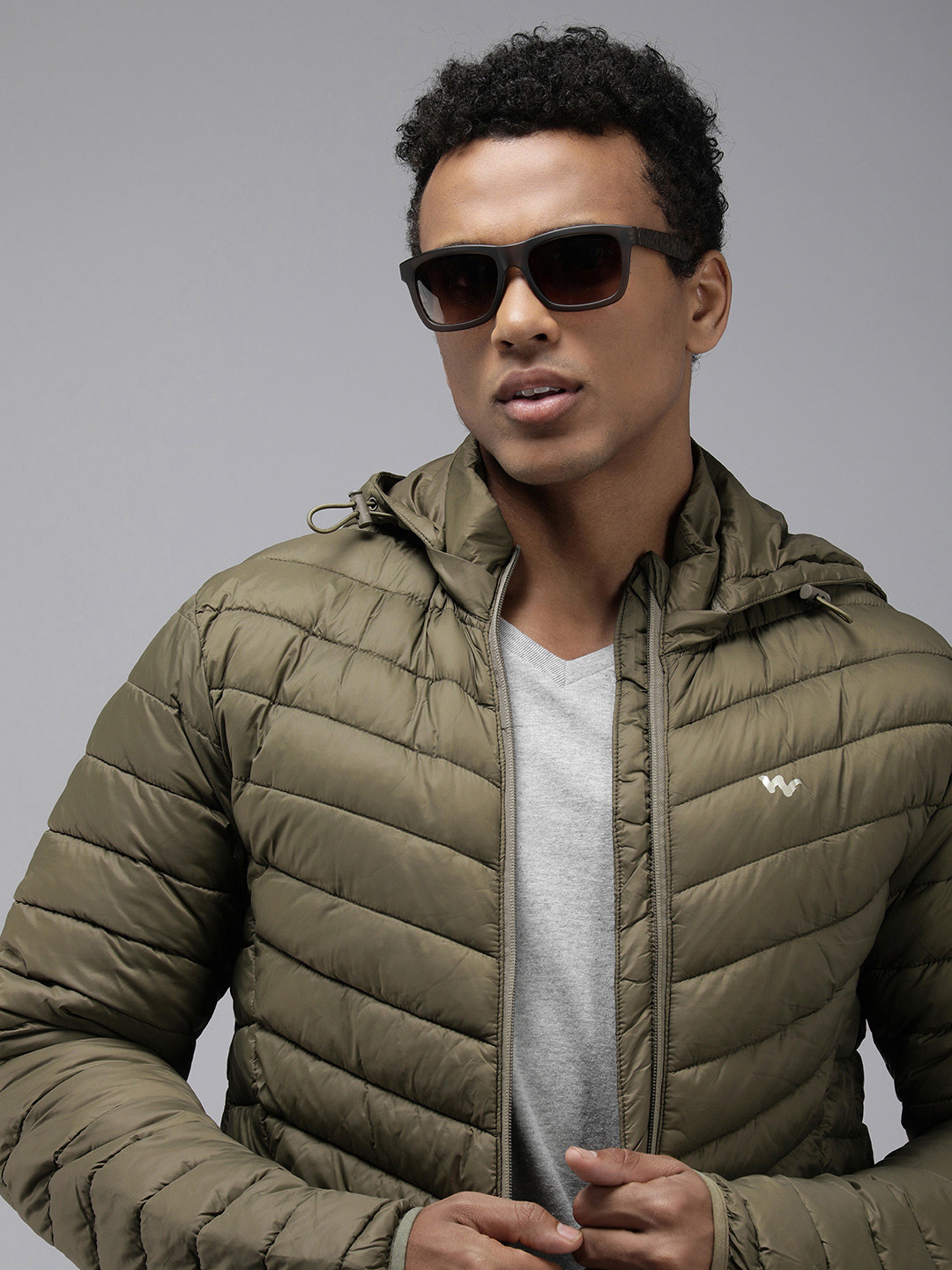 Buy Wildcraft Solid Water Resistant Detachable Hood Padded Jacket