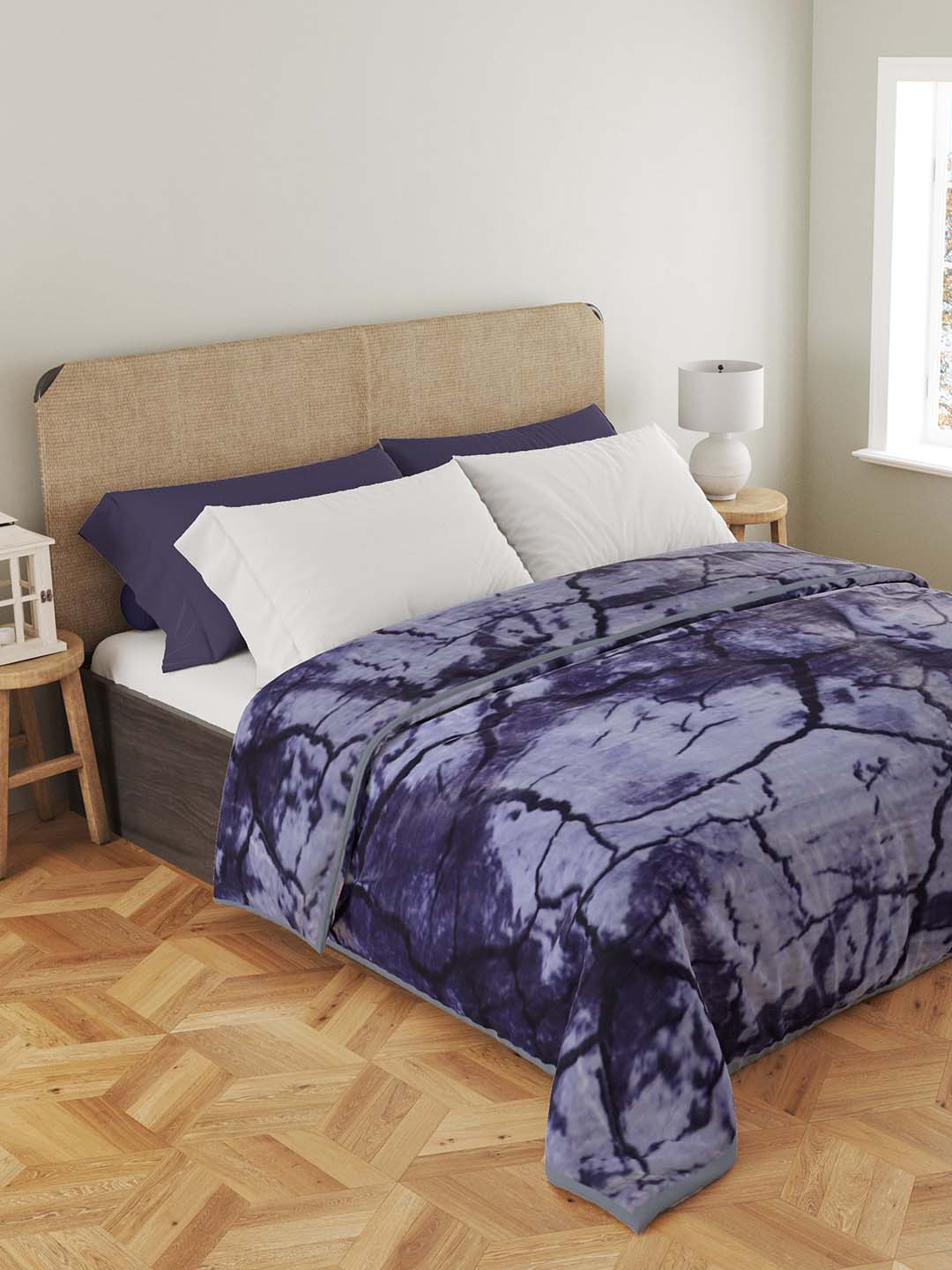 Buy Nivasam Purple Mink Mild Winter 500 GSM Double Bed Blanket