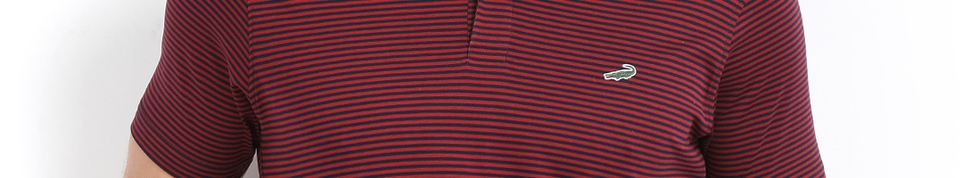 Buy Crocodile Men Maroon Striped Polo Collar T Shirt - Tshirts for Men ...