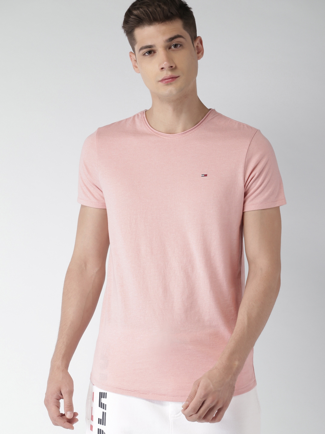 tommy hilfiger pink t shirt mens