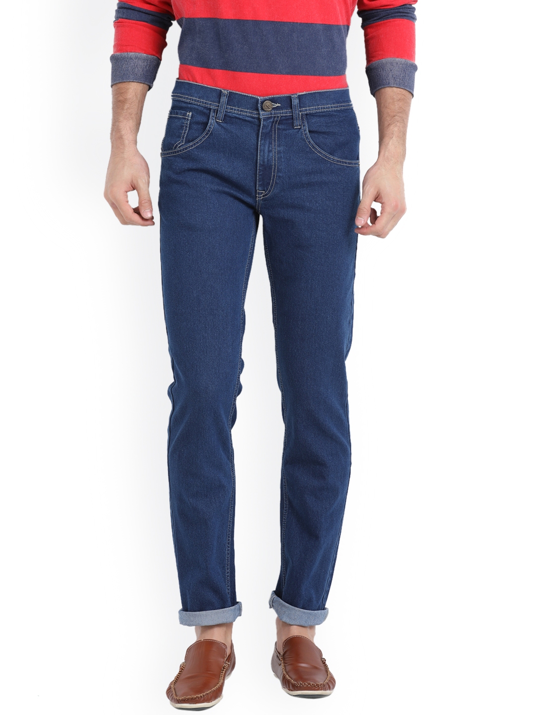 Buy Crocodile Men Blue Regular Fit Mid Rise Clean Look Jeans - Jeans ...