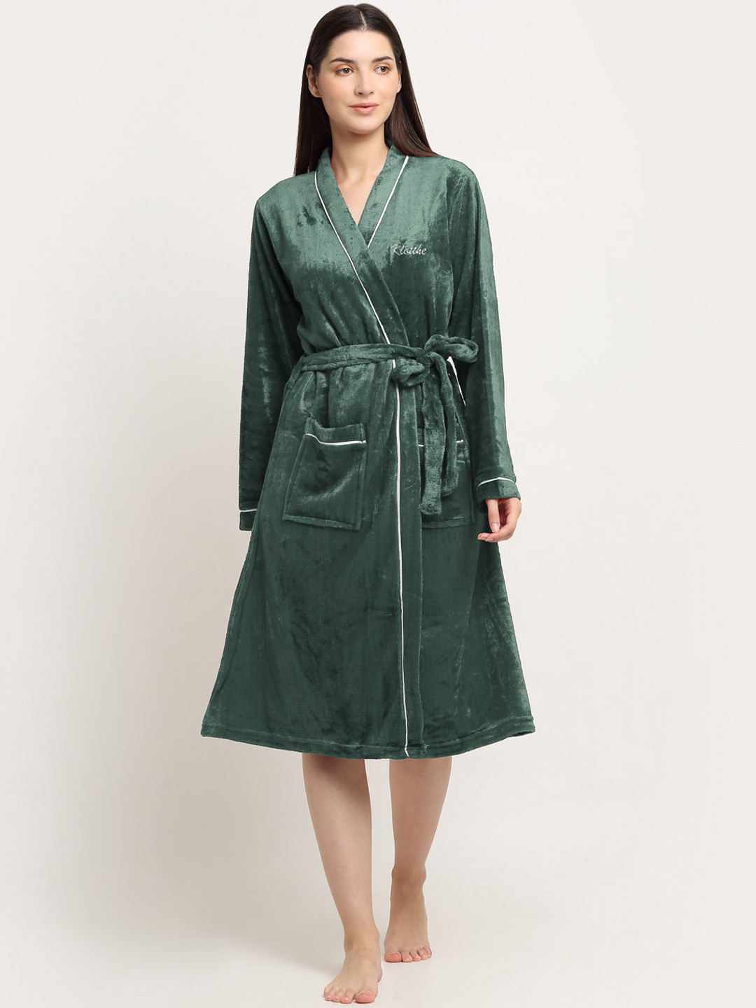 Buy KLOTTHE Woolen Bath Robe With Belt Bath Robe for Women 24569526 Myntra