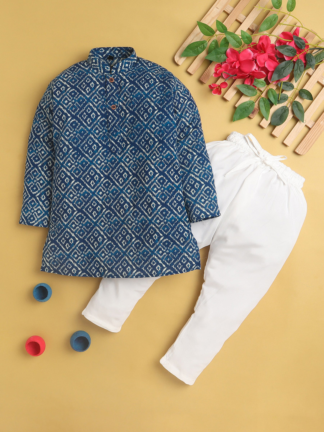 Abstract Cheetah Boys Kurta Set