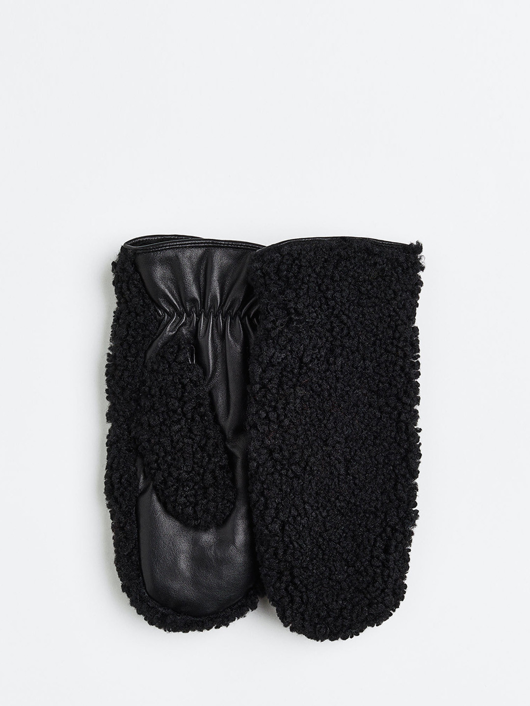 Buy H&M Leather And Teddy Mittens Mittens for Women 24574528 Myntra