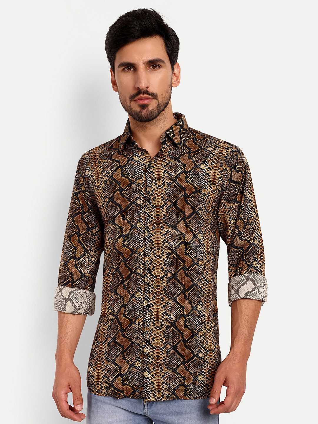 Buy Urban Scissors Animal Printed Indian Slim Slim Fit Pure Cotton