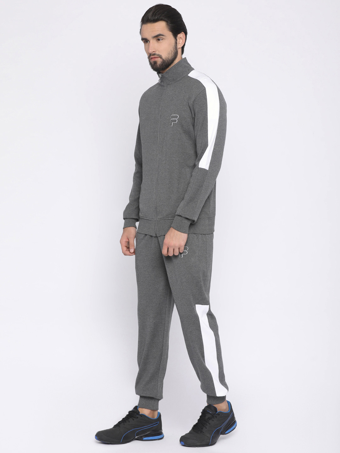 Buy FILA Men Charcoal Grey Tracksuit Tracksuits for Men 2458107 Myntra
