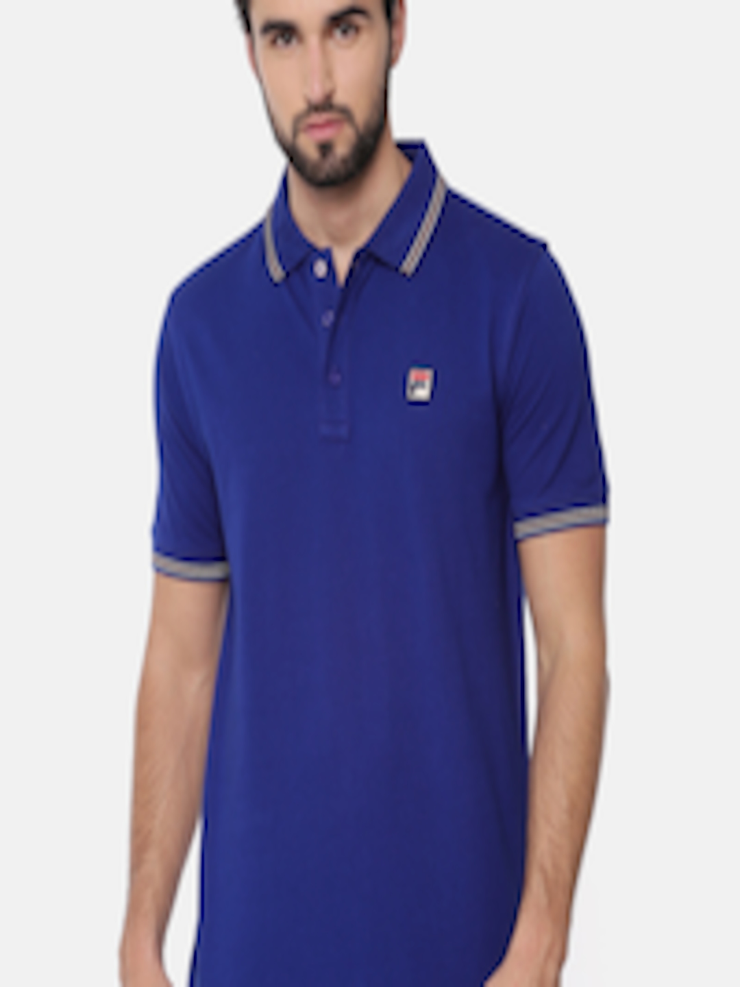 Buy FILA Men Blue Solid Polo T Shirt - Tshirts for Men 2458282 | Myntra