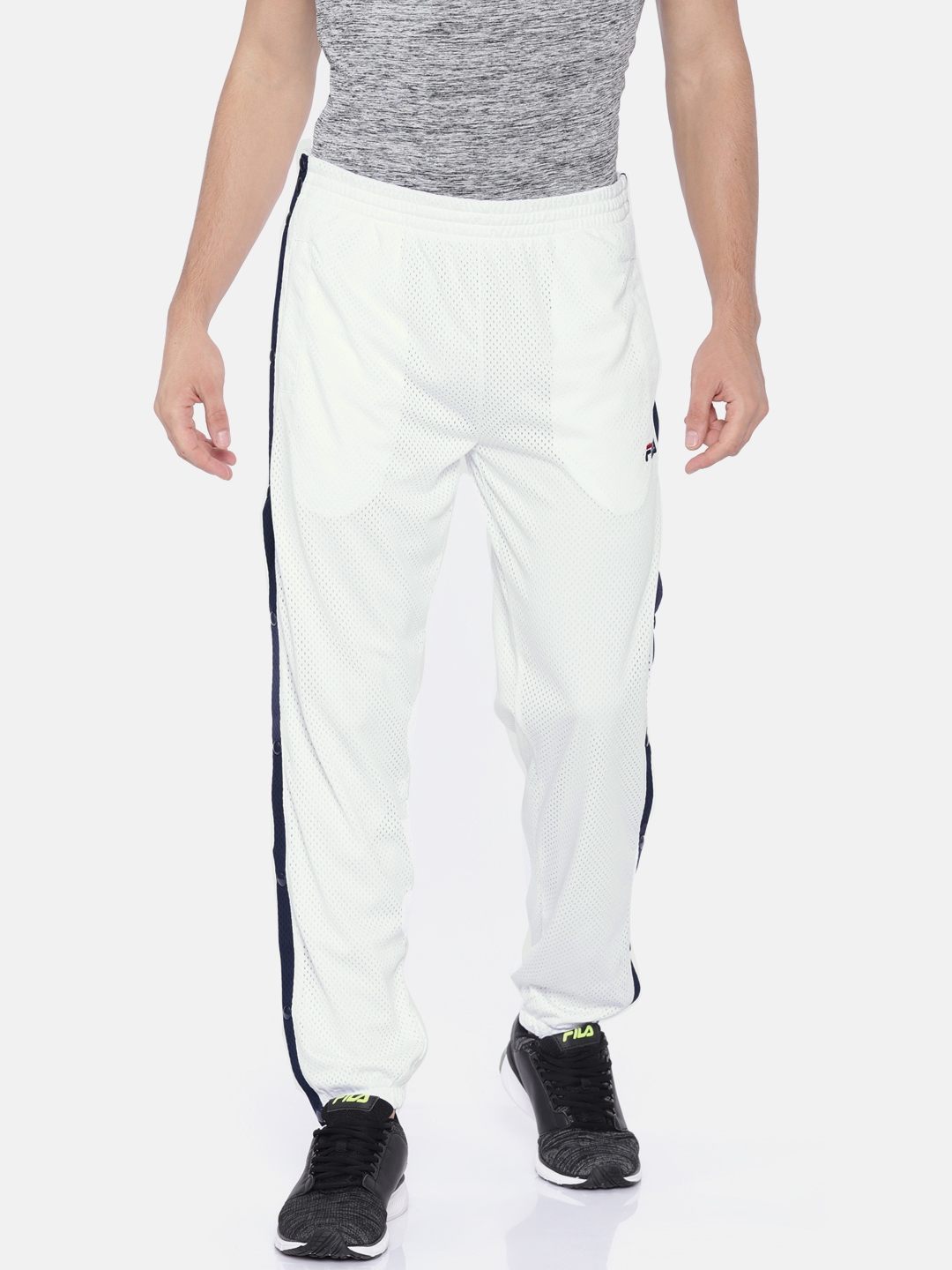 Buy FILA Men White MILO Joggers - Track Pants for Men 2458373 | Myntra