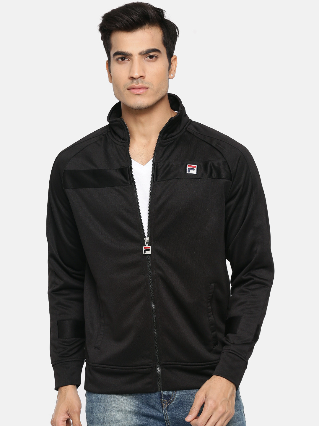 Buy FILA Men Black Solid Bomber Jackets for Men 2458438 Myntra