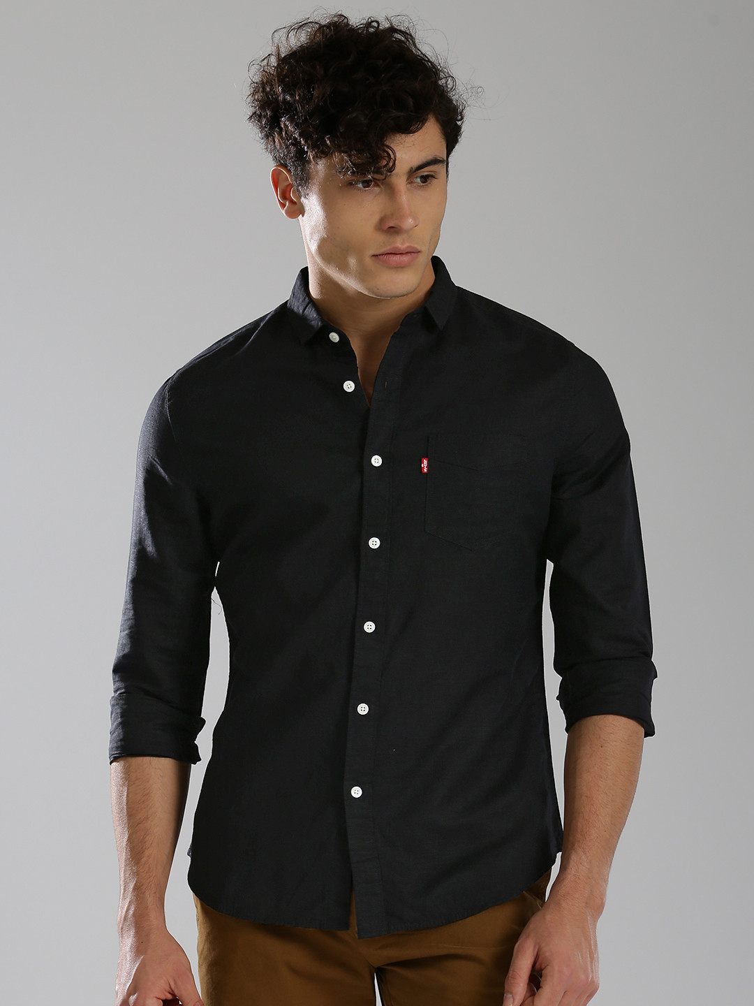 Buy Levis Men Black Slim Fit Solid Casual Shirt Shirts for Men
