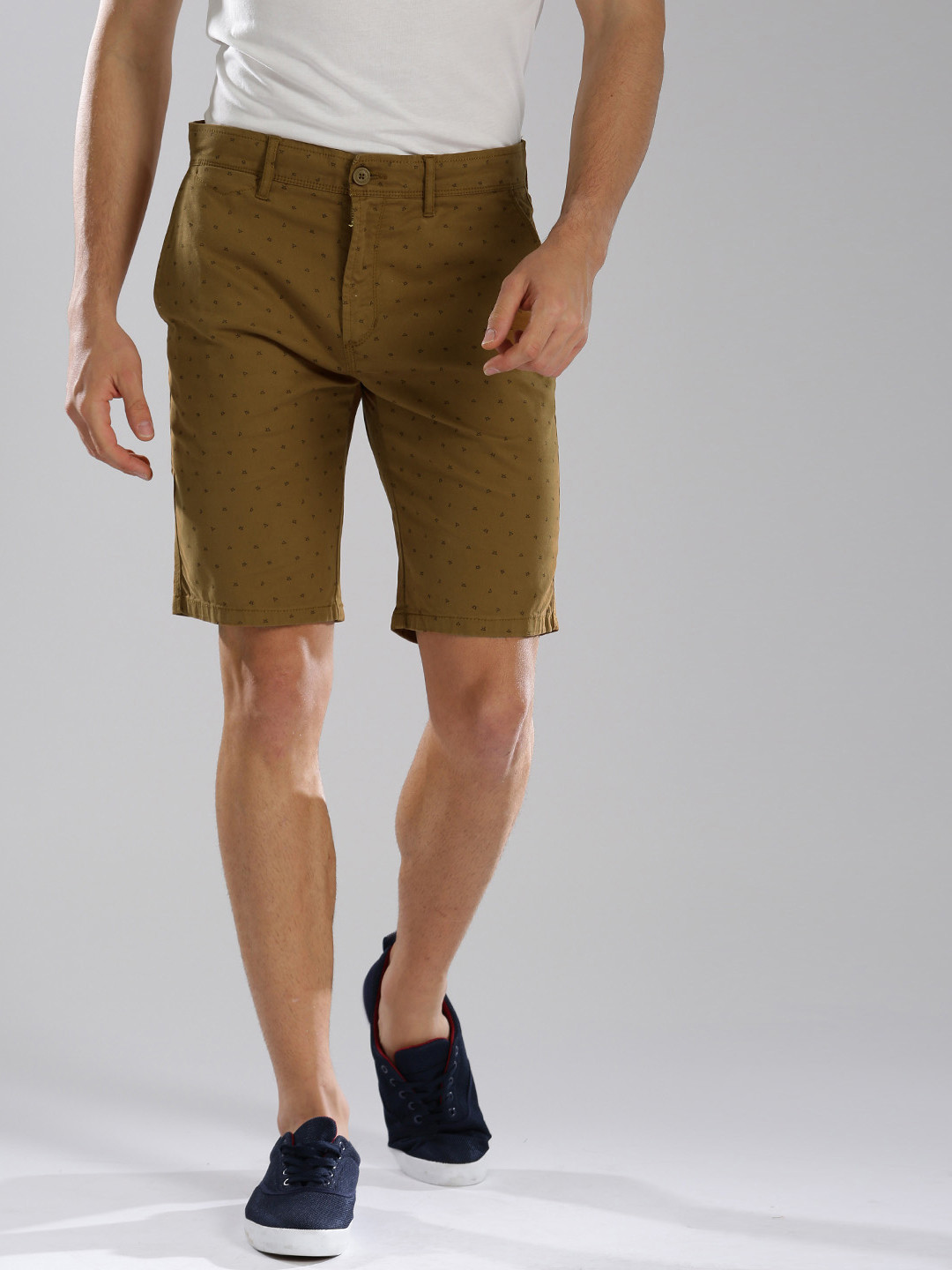 Buy Levis Men Brown Printed Regular Fit Chino Shorts Shorts for Men 2458489 Myntra