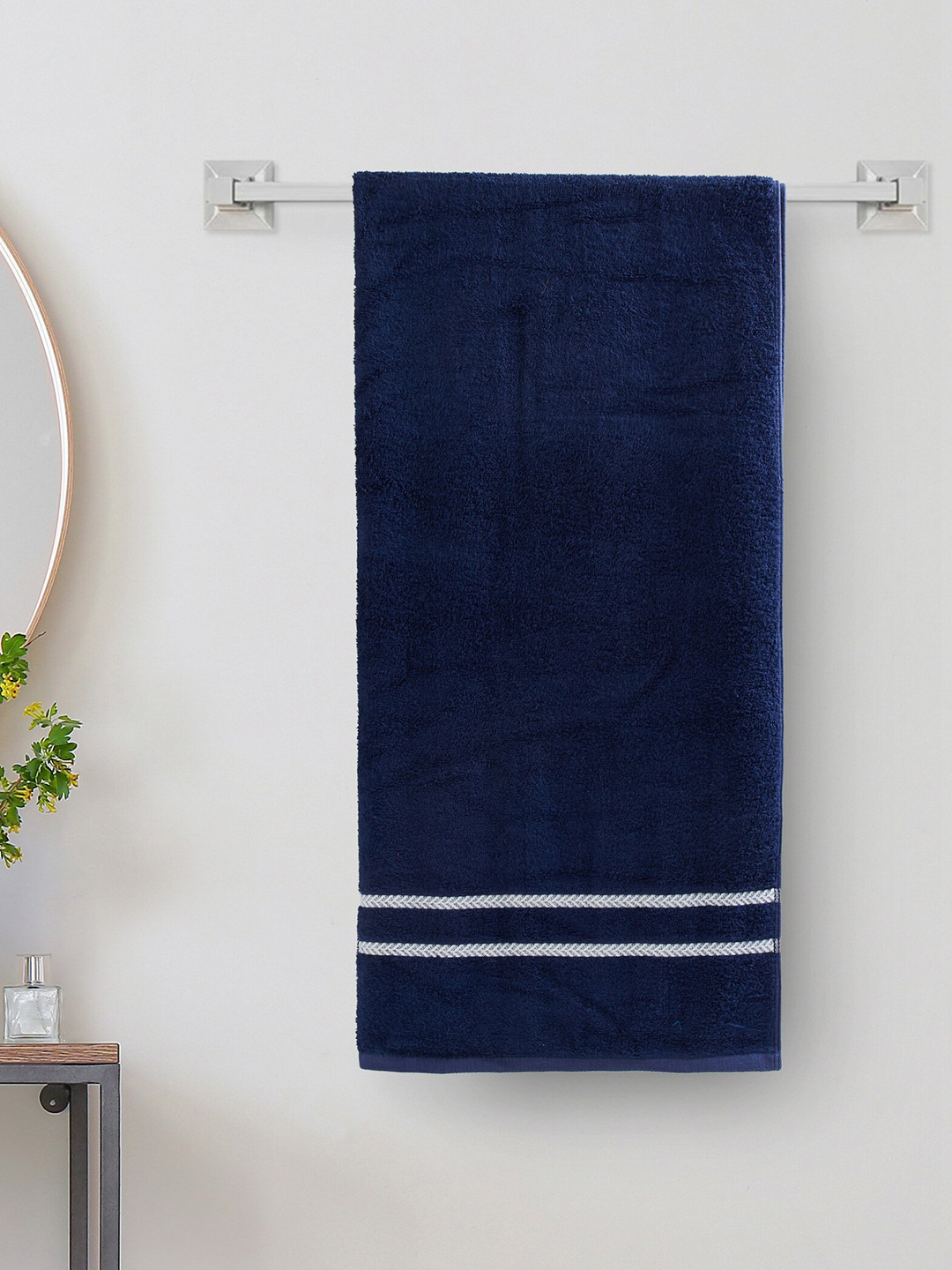 Buy Home Centre Harbour Blue 210 GSM Bamboo Cotton Bath Towel Bath