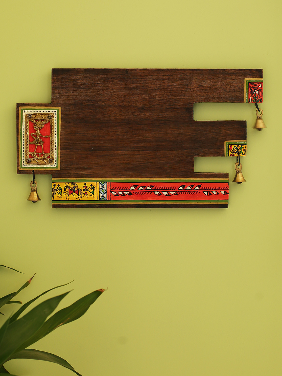 Buy ExclusiveLane Brown Sheesham Wood Warli & Dhokra Art