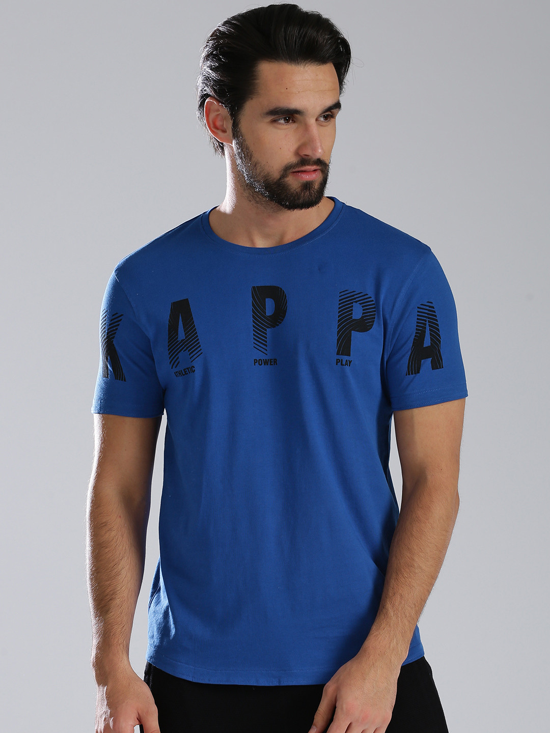 Buy Kappa Men Blue Printed Round Neck Pure Cotton T Shirt Tshirts for Men 2461943 Myntra
