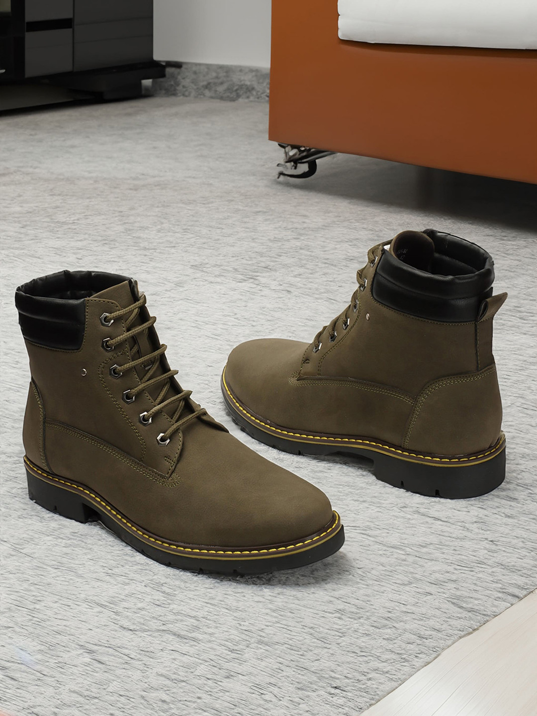 Buy Carlton London Men Mid Top Lace Ups Boots Boots for Men 24637504