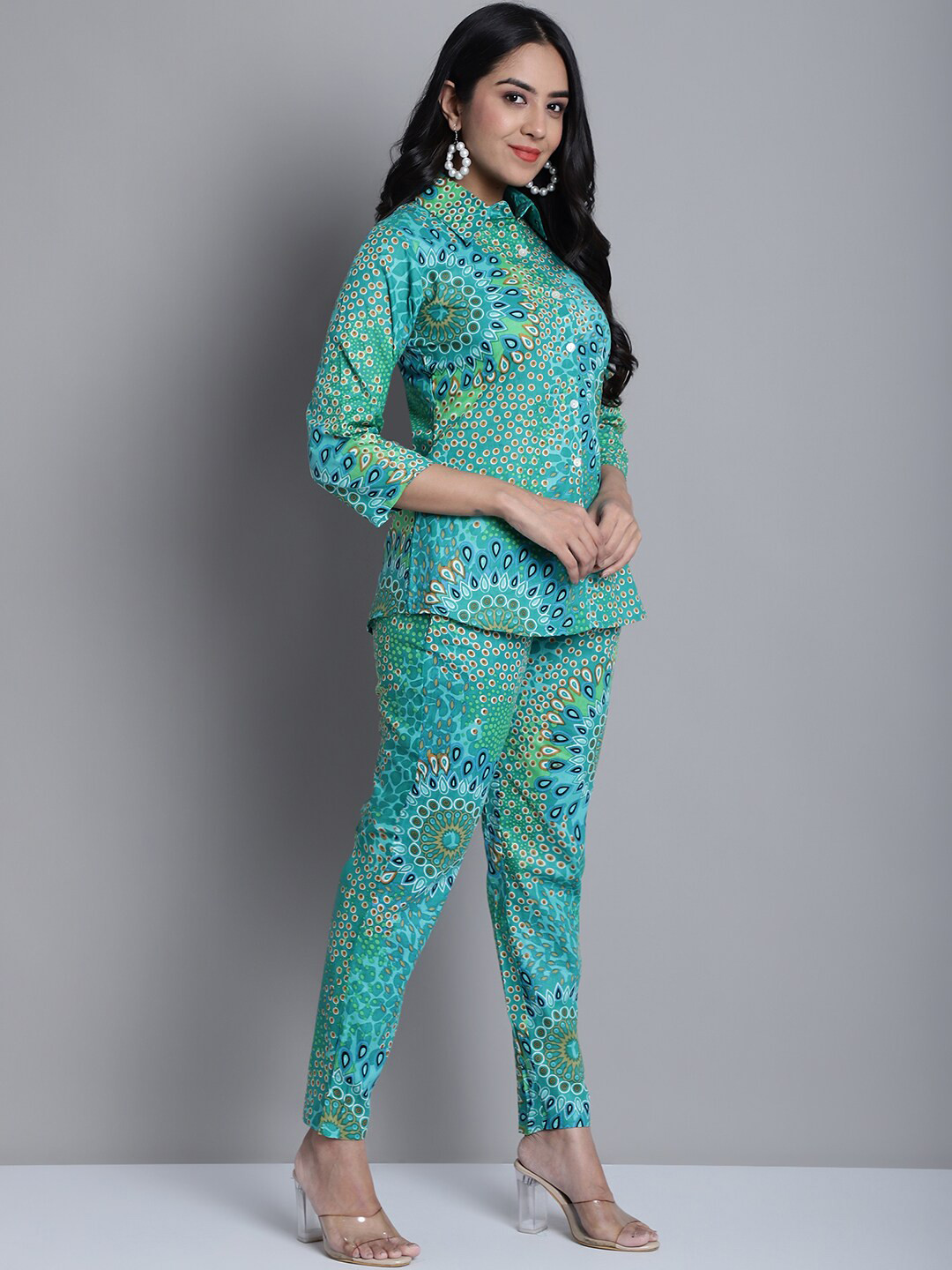 Embroidered Pure Cotton Shirt With Trousers Co-Ords main image 0