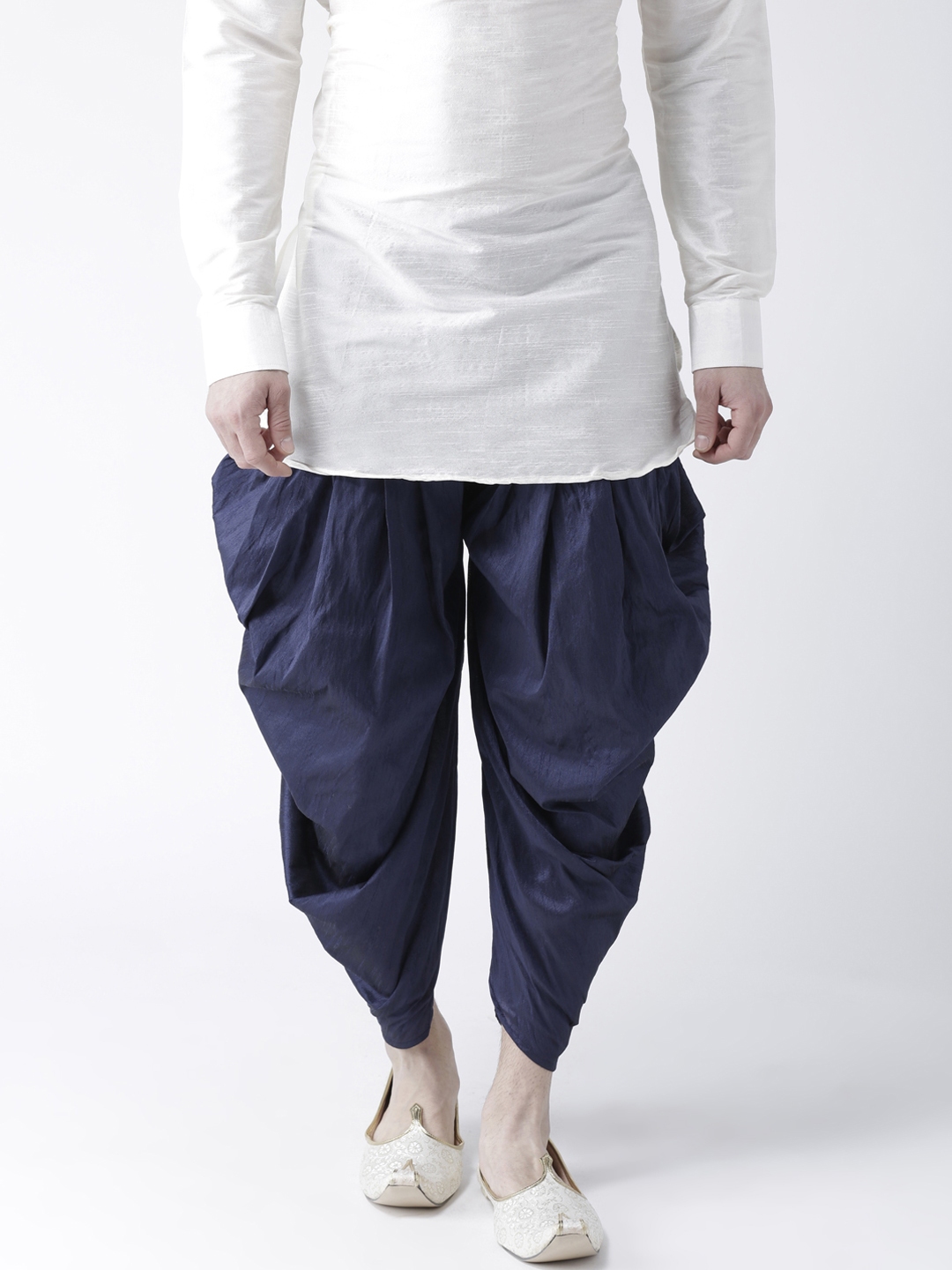 Buy DEYANN Men Navy Blue Solid Patiala Pyjamas - Churidar for Men ...