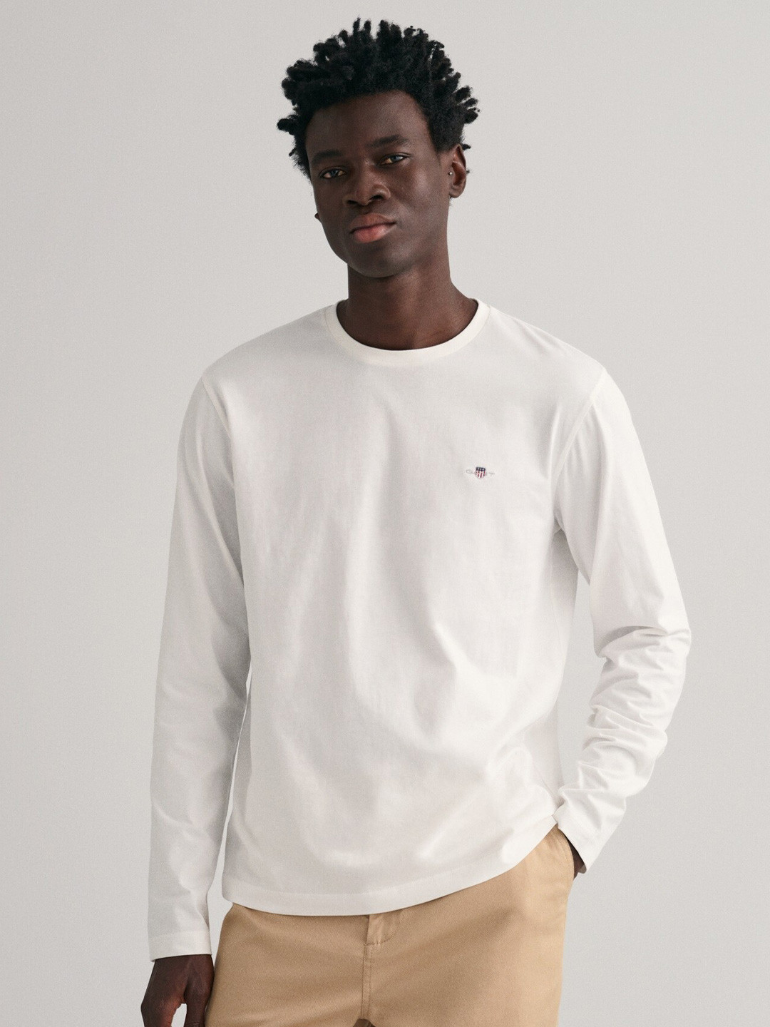 Gant Boys Blue Solid Round Neck Tshirt