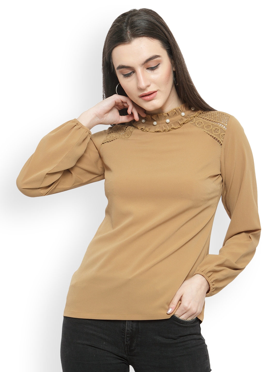 ladies khaki tops uk