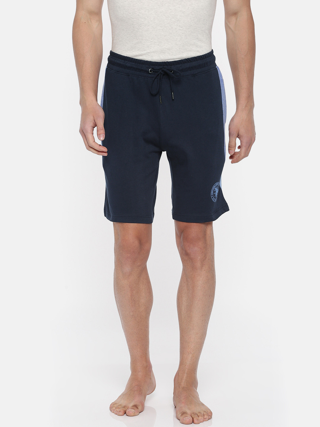 Buy U.S. Polo Assn. Men Navy Blue Solid Lounge Shorts I634 195 CP