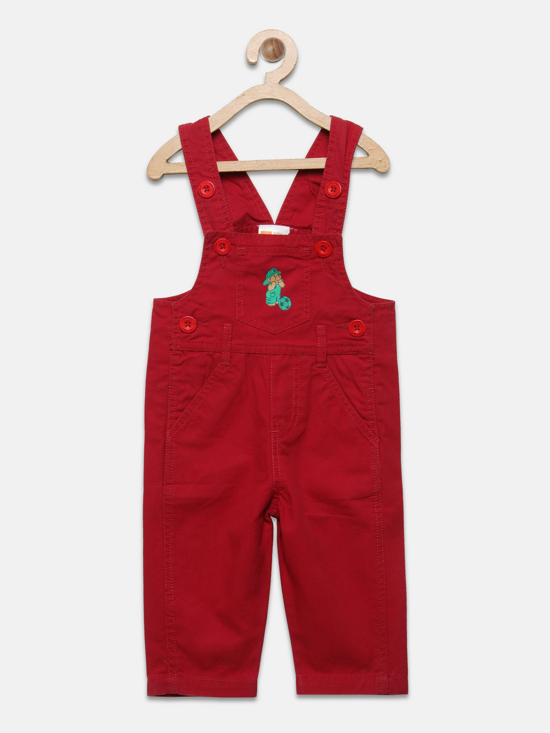 Buy Baby League Boys Red Dungarees Dungarees for Boys 2466133 Myntra