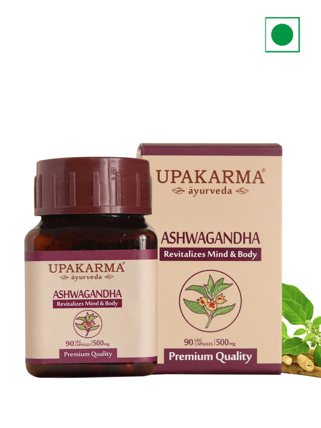 Buy UPAKARMA Ayurveda Premium Quality Pure Ashwagandha Capsules 500mg