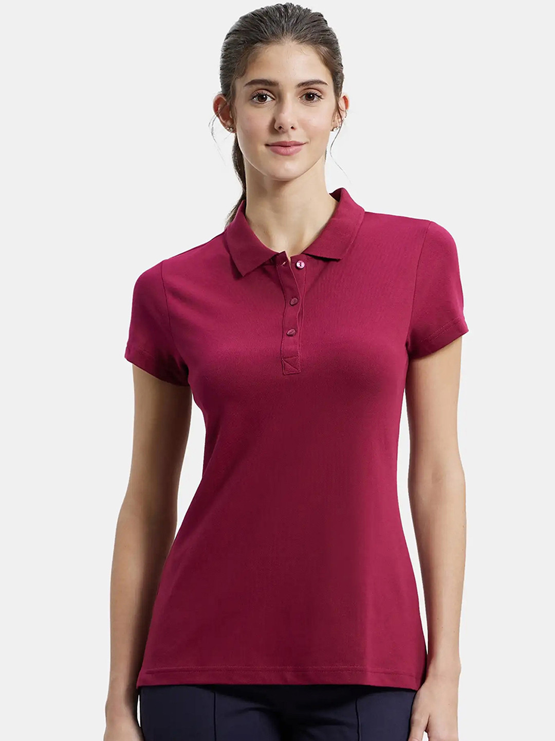 Buy Jockey Polo Collar T Shirt Tshirts for Women 24663040 Myntra