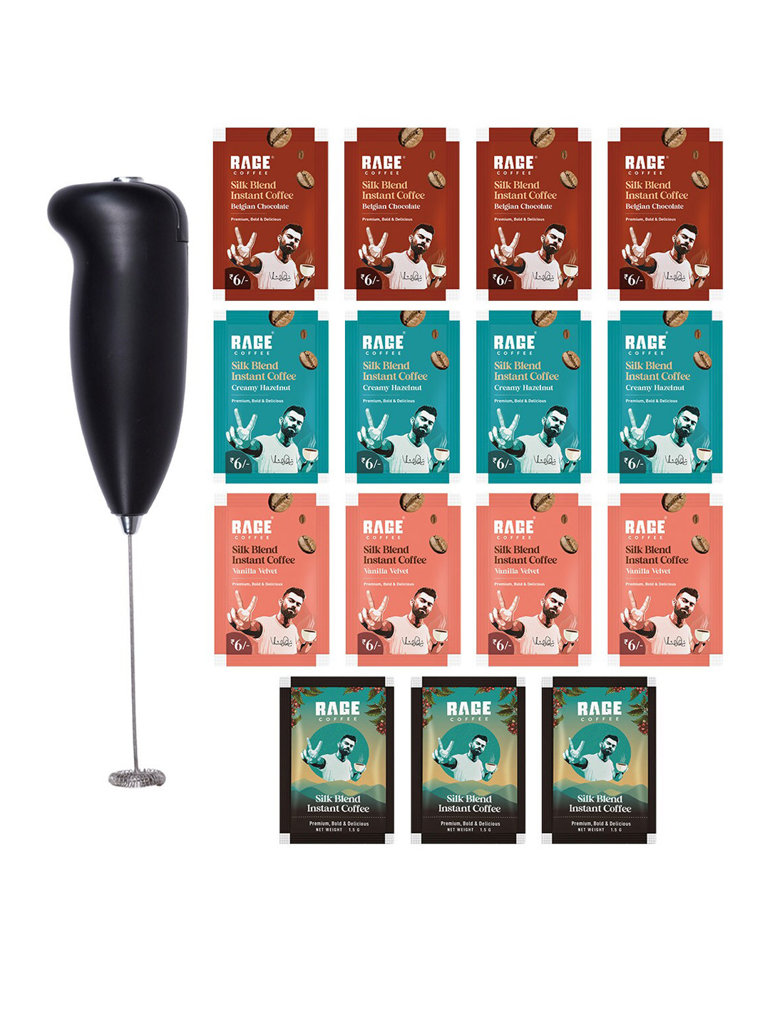 Buy Rage Coffee Set Of 15 Silk Blend Assorted Instant Coffee Sachets