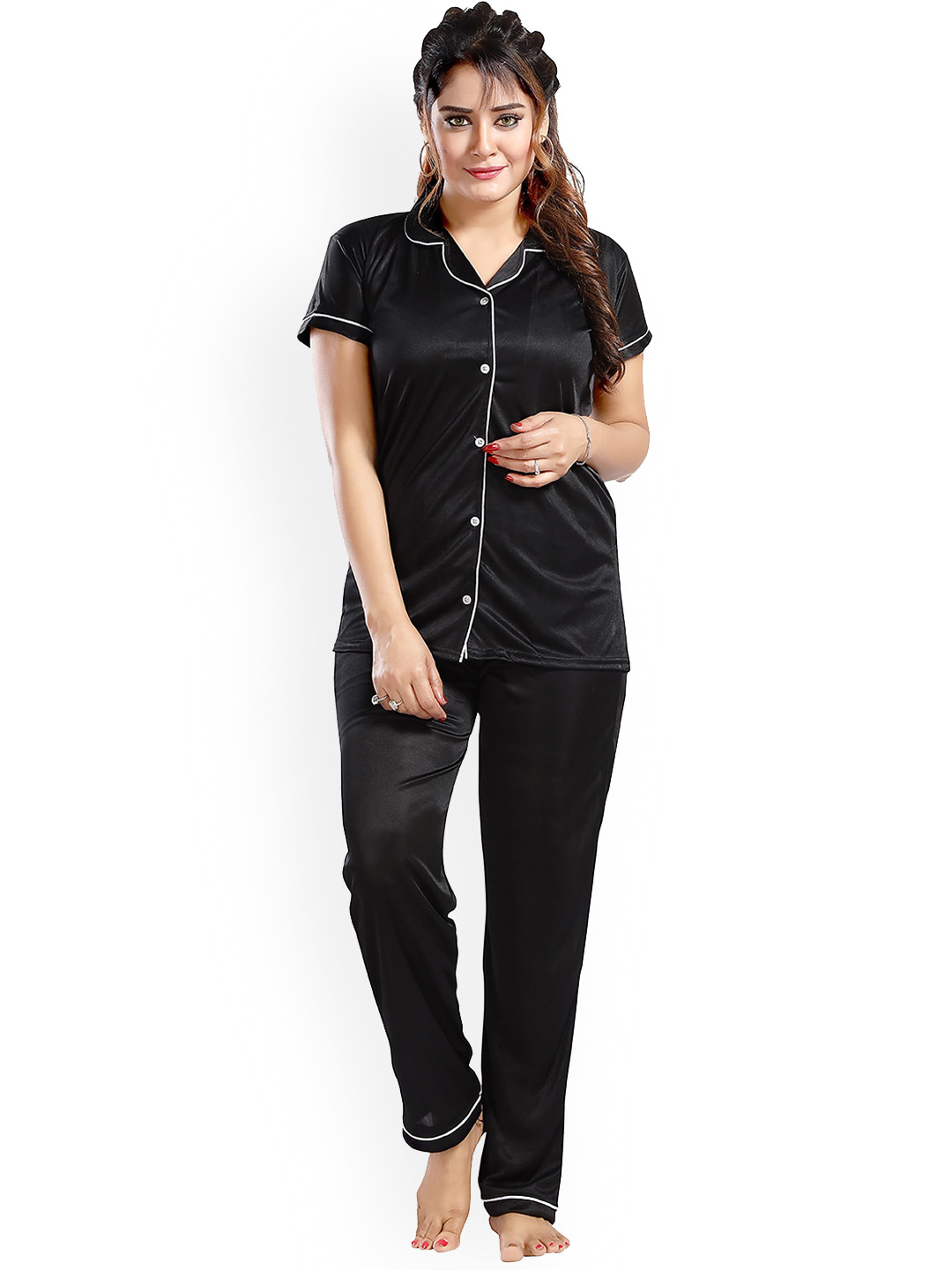 Spring Maxi Dresses for Women Lapel Collar Black PU Leather Dress Women Long Sleeve Button Slim Fit Elegant Dress main image 0