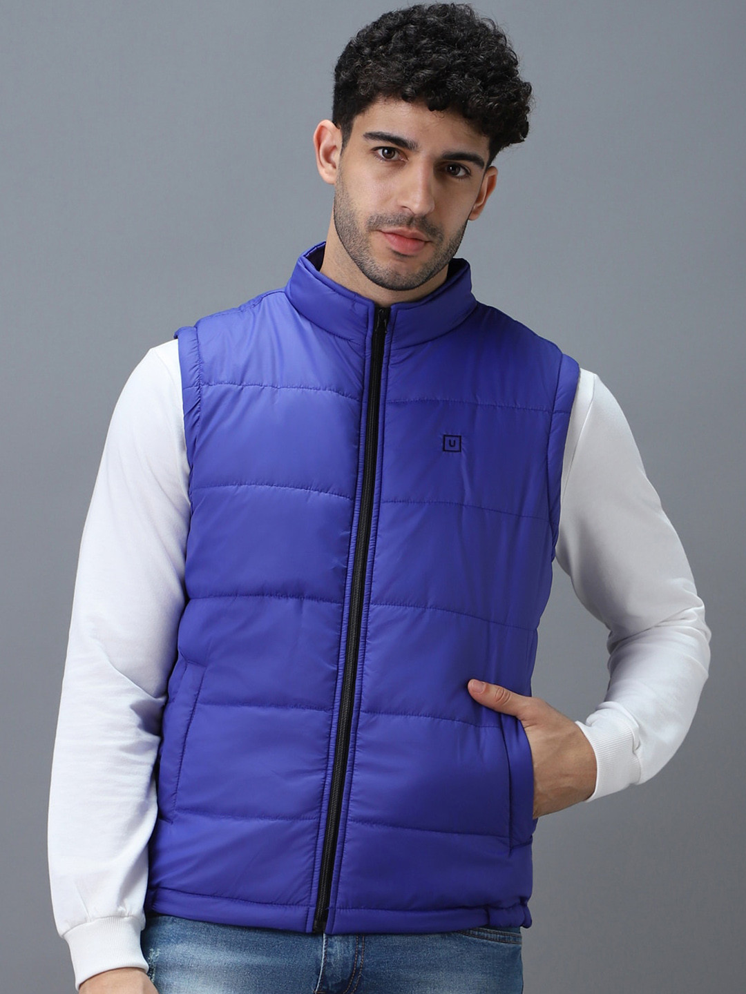 Urbann-Vibe Mens Leather Puffer Jacket Mandarin Collar Warmth Without Bulk Urban Style main image 0