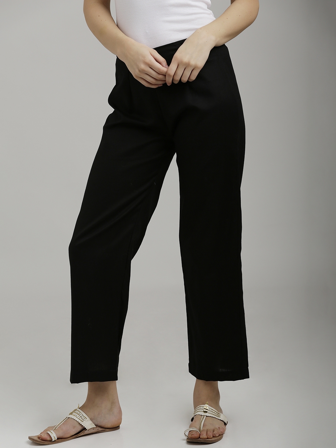 black parallel pants