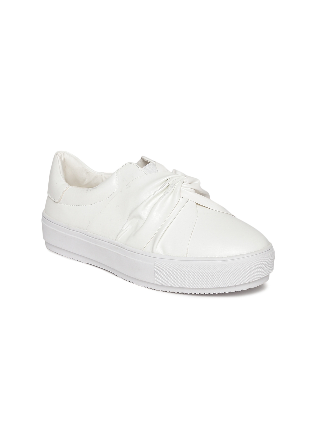 Buy Carlton London Women White Flatform Slip On Sneakers - Casual Shoes ...