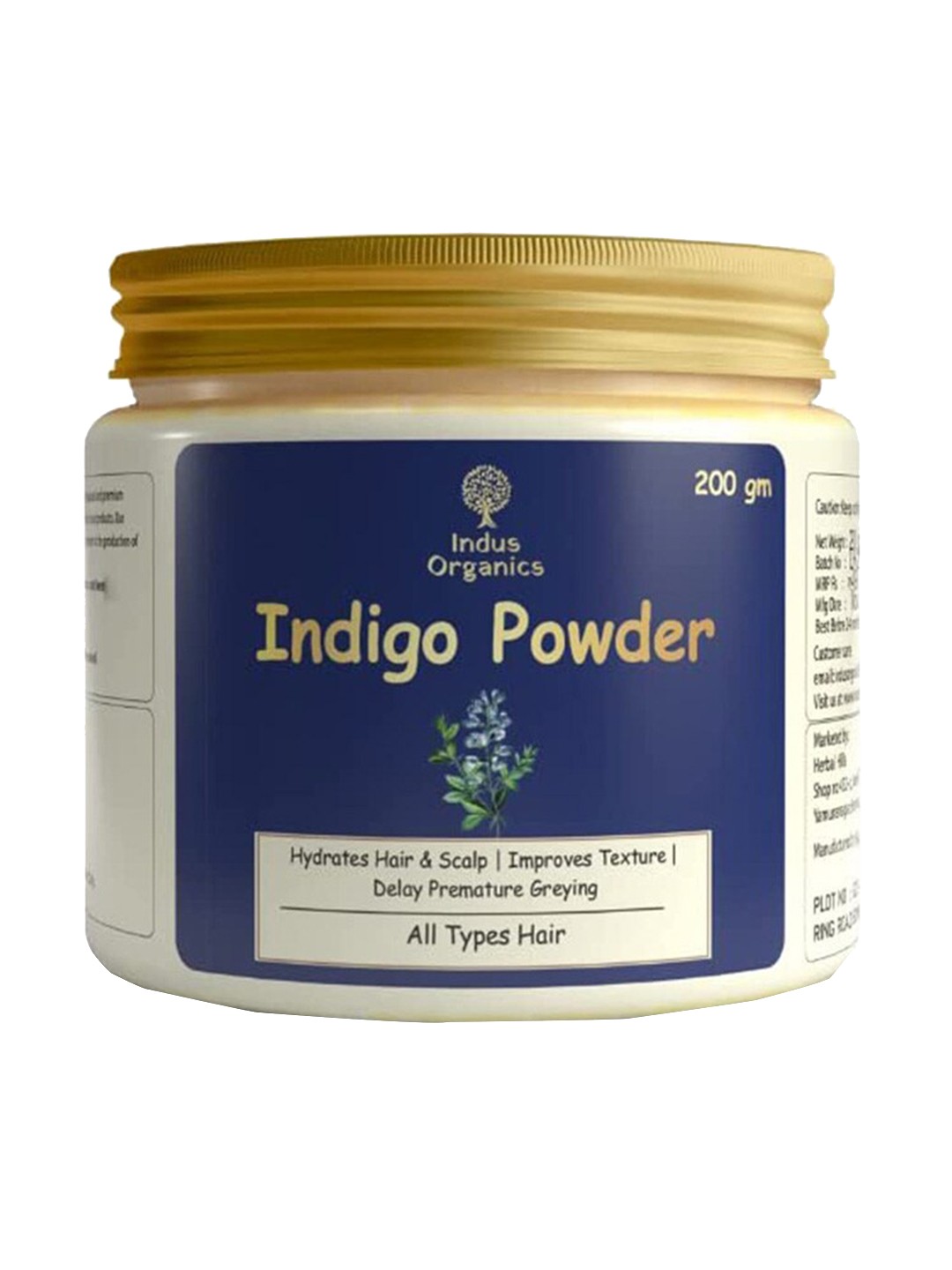 Buy Indus Organics Indigo Powder Hair Color 200g - Hair Colour for ...
