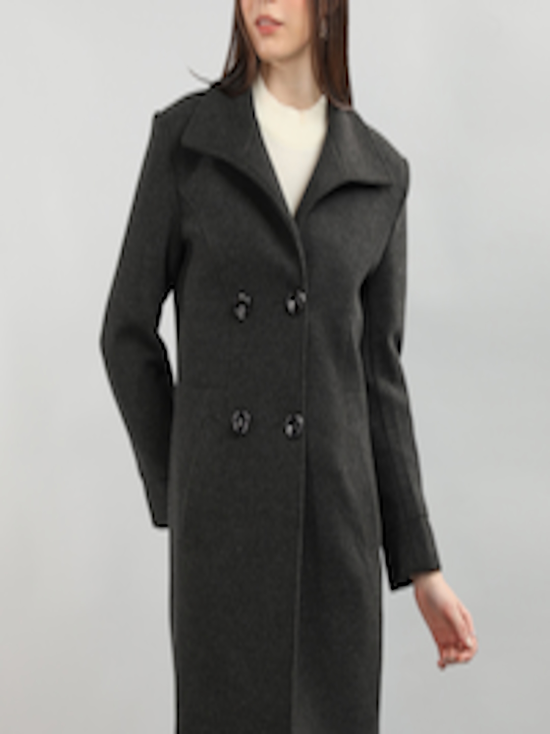 Buy Plagg Longline Spread Collar Trench Coat - Coats for Women 24685040 ...