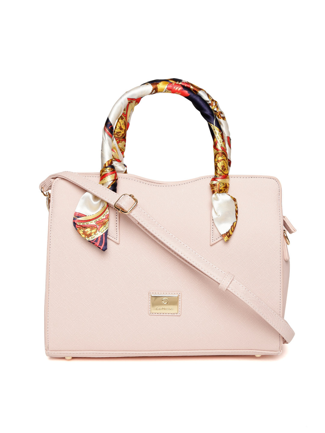 Buy Caprese Pink Solid Handheld Bag With Sling Strap Handbags for