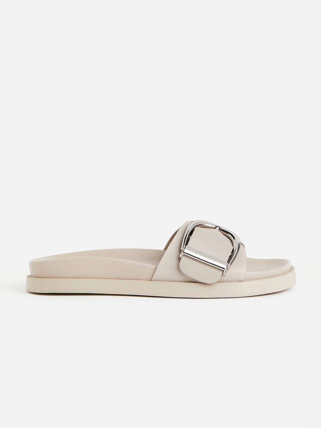 h&m quilted slides